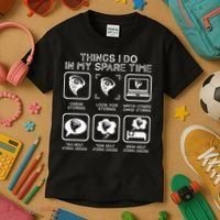 Things I Do In My Spare Time Storm Chasing Meteorologist Kids T-Shirt thumb 3