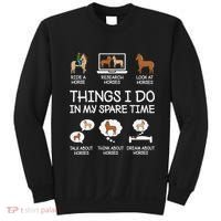 Things I Do In My Spare Time Funny Horse Lovers Sweatshirt thumb 0