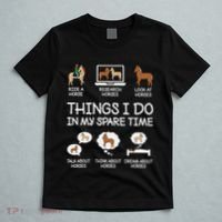 Things I Do In My Spare Time Funny Horse Lovers T-Shirt thumb 5