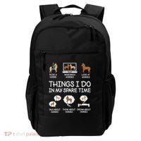 Things I Do In My Spare Time Funny Horse Lovers Backpack thumb 0