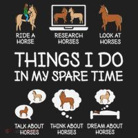 Things I Do In My Spare Time Funny Horse Lovers Beanie thumb 2