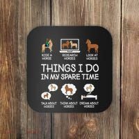 Things I Do In My Spare Time Funny Horse Lovers Coaster thumb 0