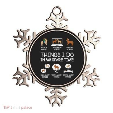 Things I Do In My Spare Time Funny Horse Lovers Ornament