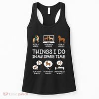 Things I Do In My Spare Time Funny Horse Lovers Women's Tank Top thumb 0