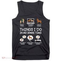 Things I Do In My Spare Time Funny Horse Lovers Tank Top thumb 0