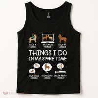 Things I Do In My Spare Time Funny Horse Lovers Tank Top thumb 2