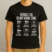 Things I Do In My Spare Time Meat Smoker Smoking T-Shirt thumb 3