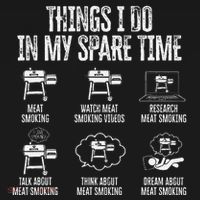 Things I Do In My Spare Time Meat Smoker Smoking T-Shirt thumb 7