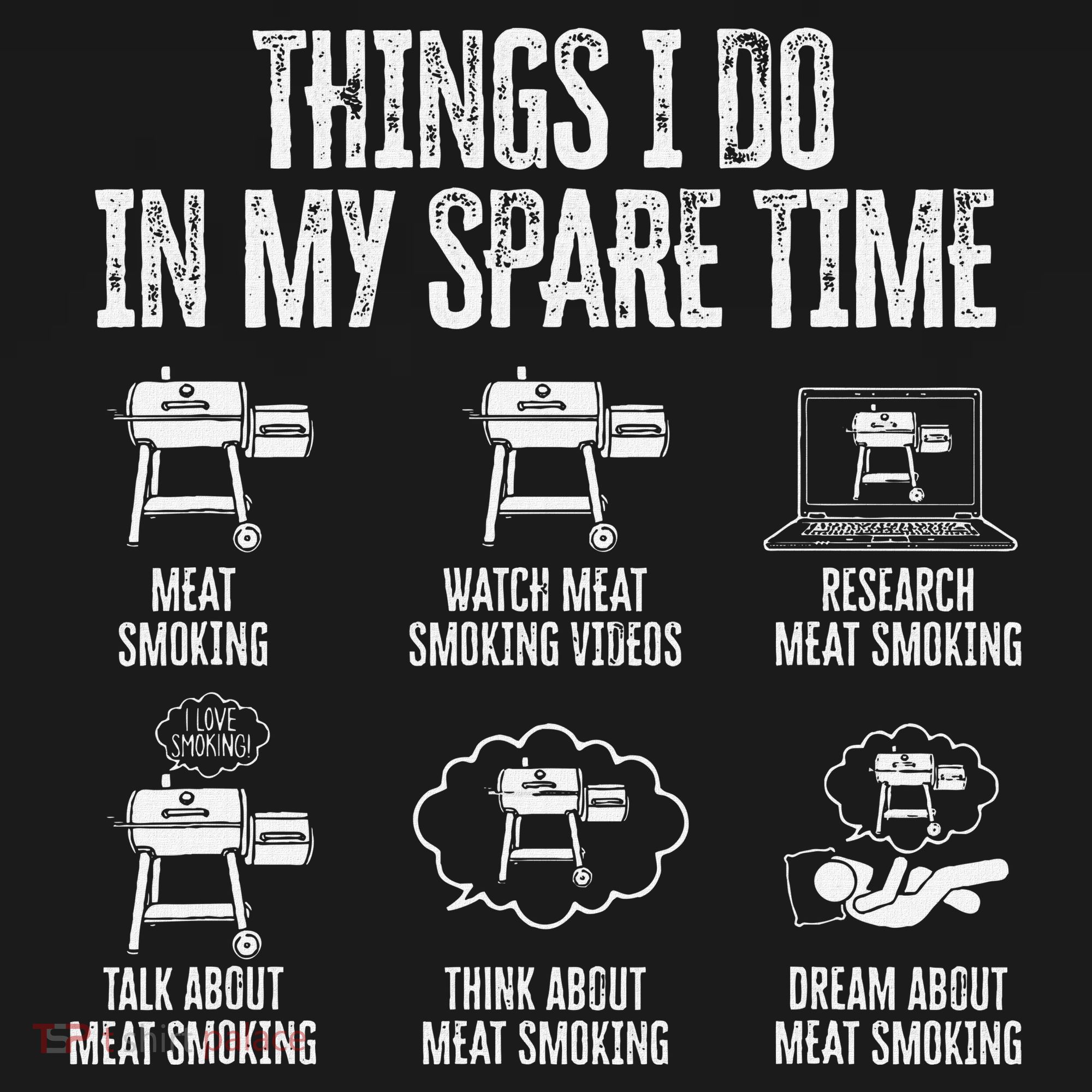 Things I Do In My Spare Time Meat Smoker Smoking Women's Hoodie