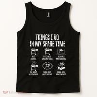 Things I Do In My Spare Time Meat Smoker Smoking Tank Top thumb 2