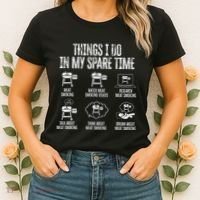Things I Do In My Spare Time Meat Smoker Smoking Women's T-Shirt thumb 2