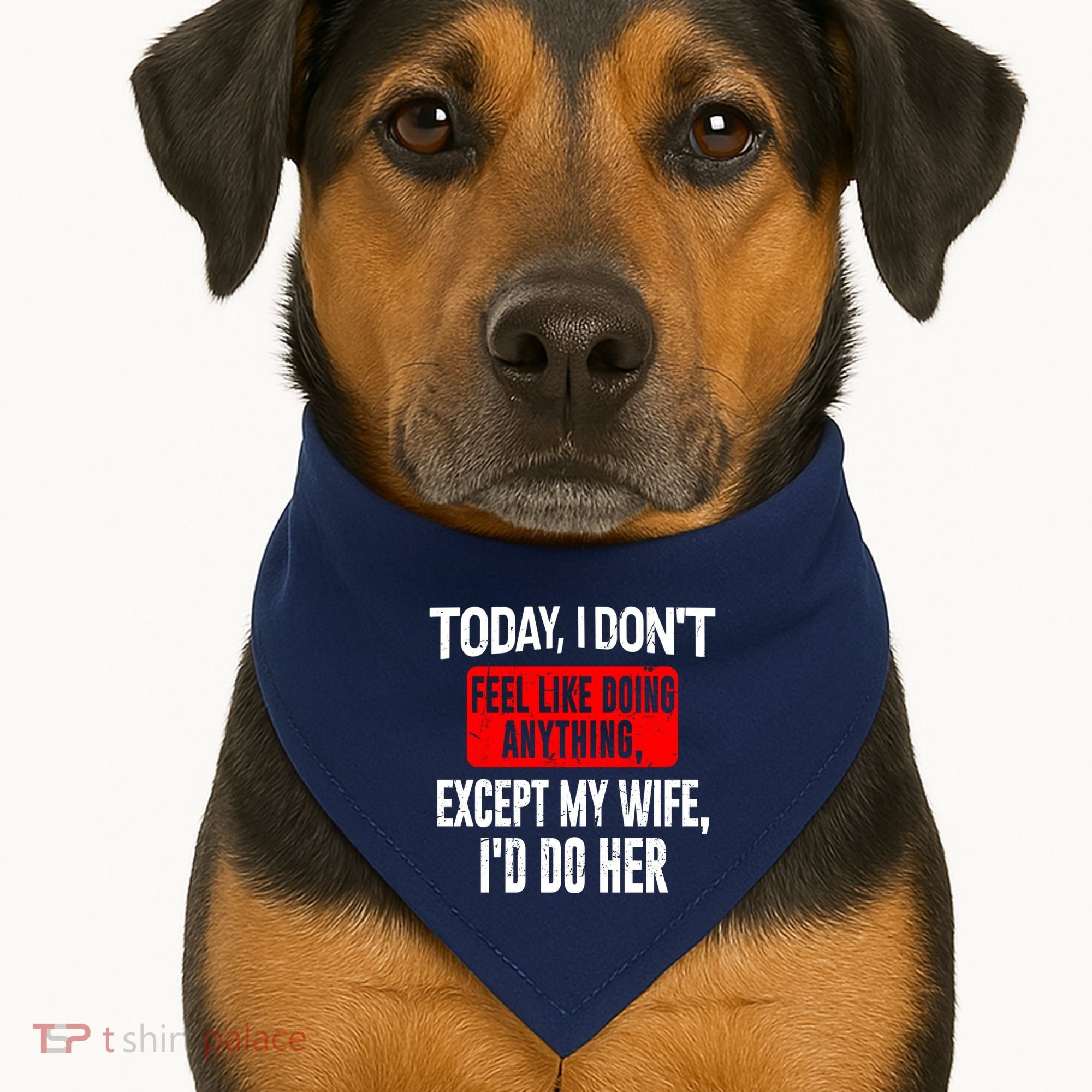 Today I Don't Feel Like Doing Anything Except My Wife I'd Do Her Gift USA-Made Doggie Bandana