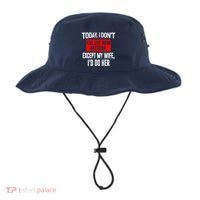 Today I Don't Feel Like Doing Anything Except My Wife I'd Do Her Gift Bucket Hat thumb 0