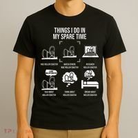 Things I Do In My Spare Time Rollercoaster Theme Park T-Shirt thumb 3