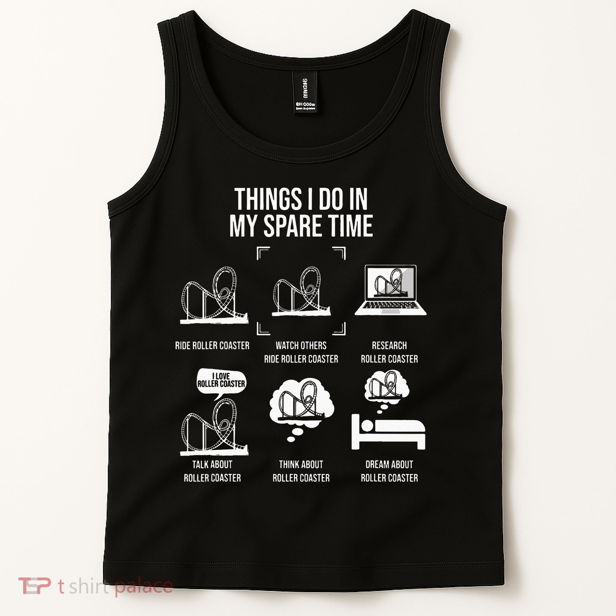 Things I Do In My Spare Time Rollercoaster Theme Park Tank Top