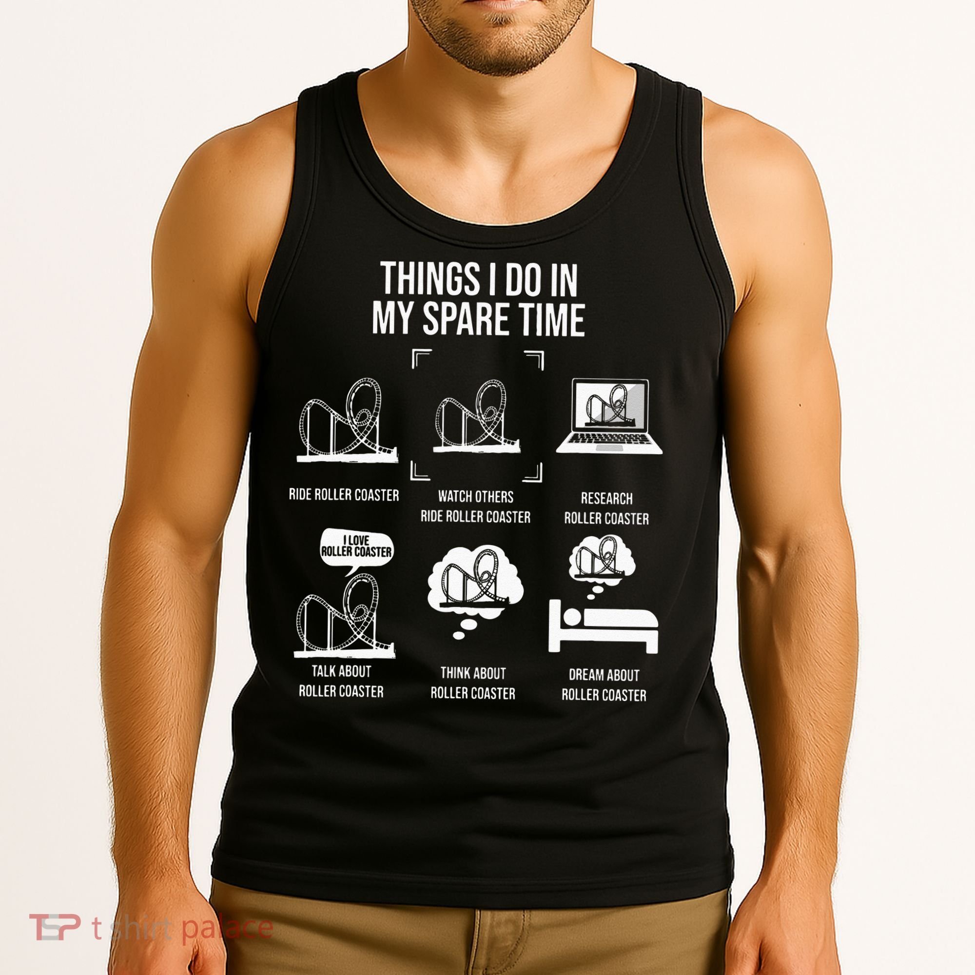 Things I Do In My Spare Time Rollercoaster Theme Park Tank Top
