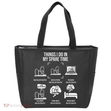 Things I Do In My Spare Time Rollercoaster Theme Park Tote Bag