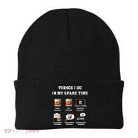 Things I Do In My Spare Time Drink Bourbon Whiskey Beanie thumb 0