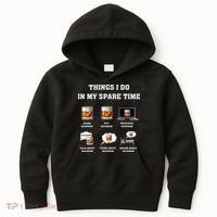 Things I Do In My Spare Time Drink Bourbon Whiskey Kids Hoodie thumb 0