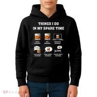 Things I Do In My Spare Time Drink Bourbon Whiskey Kids Hoodie thumb 4