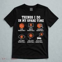 Things I Do My Spare Time Basketball Gift For Sports Fan T-Shirt thumb 5