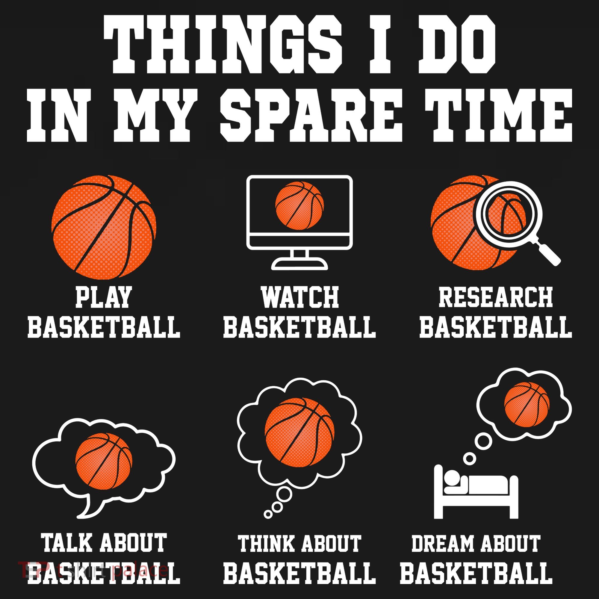 Things I Do My Spare Time Basketball Gift For Sports Fan Baby Bodysuit