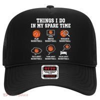 Things I Do My Spare Time Basketball Gift For Sports Fan Hat thumb 0