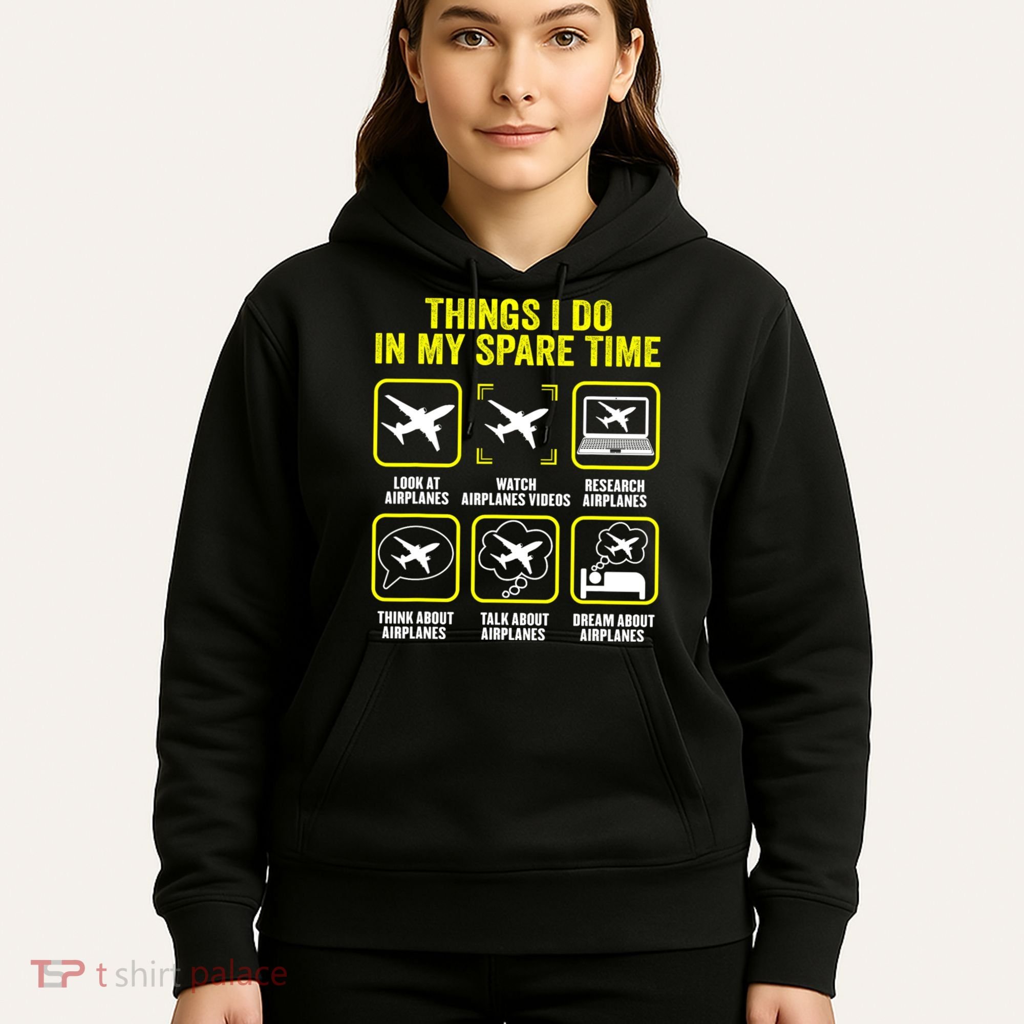 Things I Do In My Spare Time Airplanes Aviation Pilot Hoodie