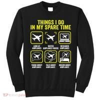 Things I Do In My Spare Time Airplanes Aviation Pilot Sweatshirt thumb 0