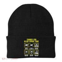 Things I Do In My Spare Time Airplanes Aviation Pilot Beanie thumb 0