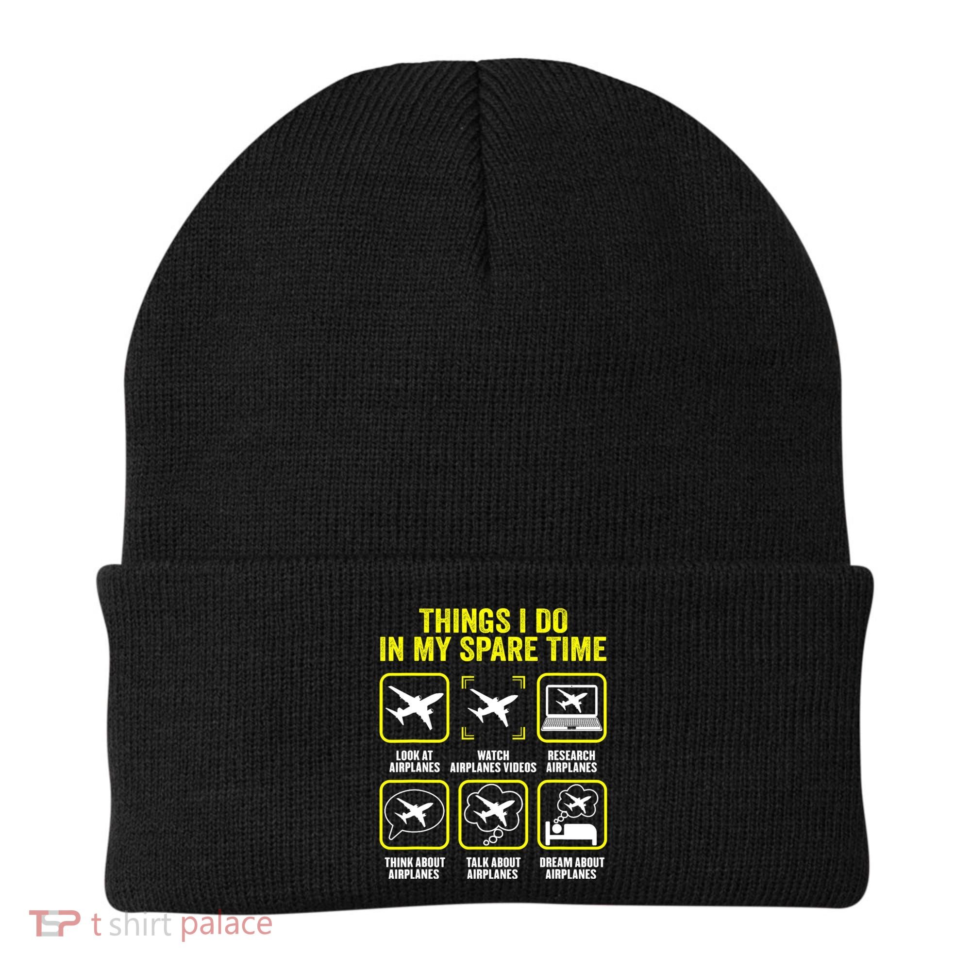 Things I Do In My Spare Time Airplanes Aviation Pilot Beanie