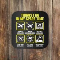 Things I Do In My Spare Time Airplanes Aviation Pilot Coaster thumb 0