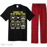 Things I Do In My Spare Time Airplanes Aviation Pilot Pajama Set thumb 0