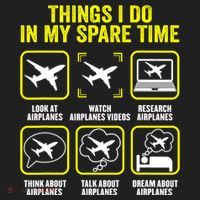 Things I Do In My Spare Time Airplanes Aviation Pilot Tumbler thumb 3