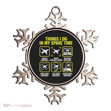 Things I Do In My Spare Time Airplanes Aviation Pilot Ornament