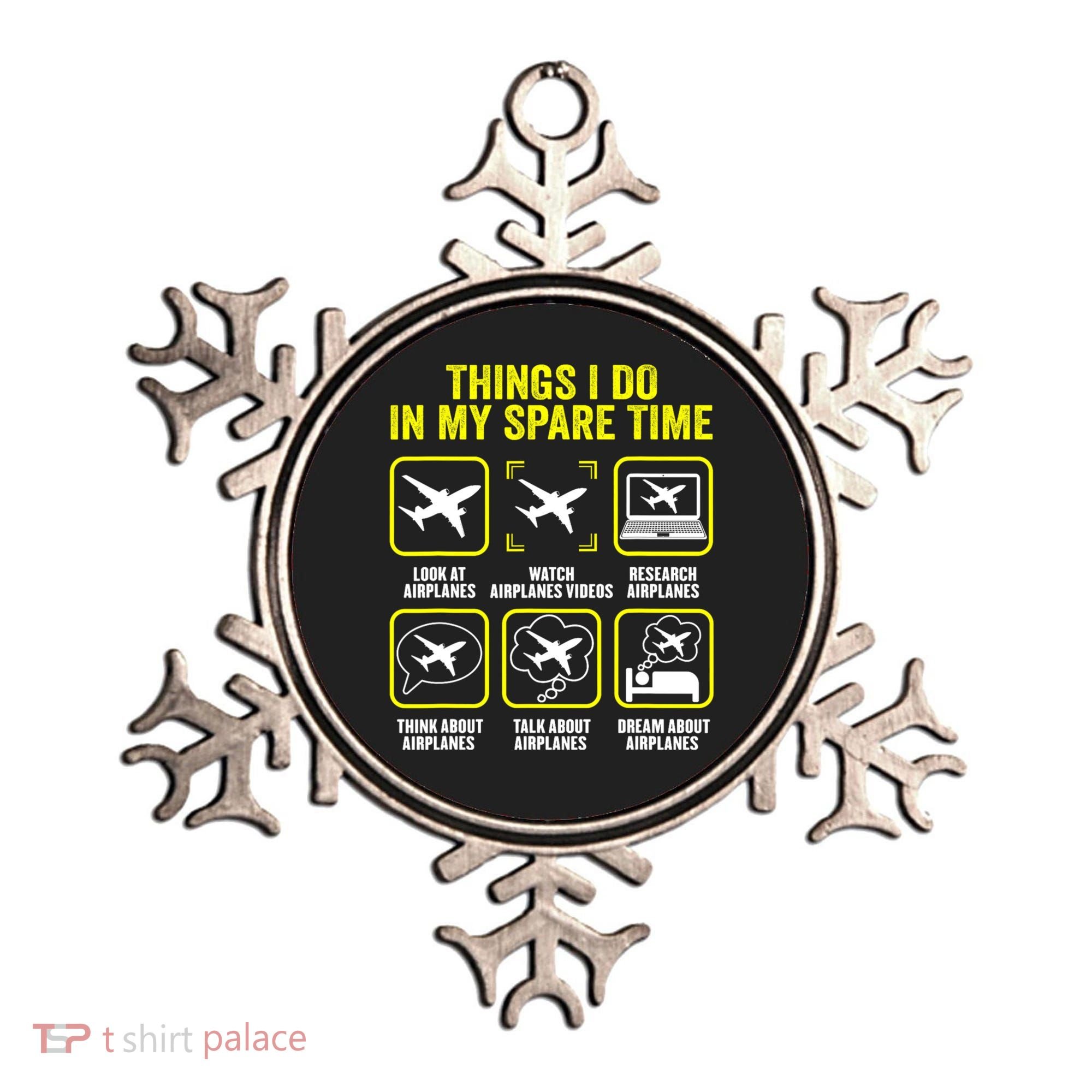 Things I Do In My Spare Time Airplanes Aviation Pilot Ornament