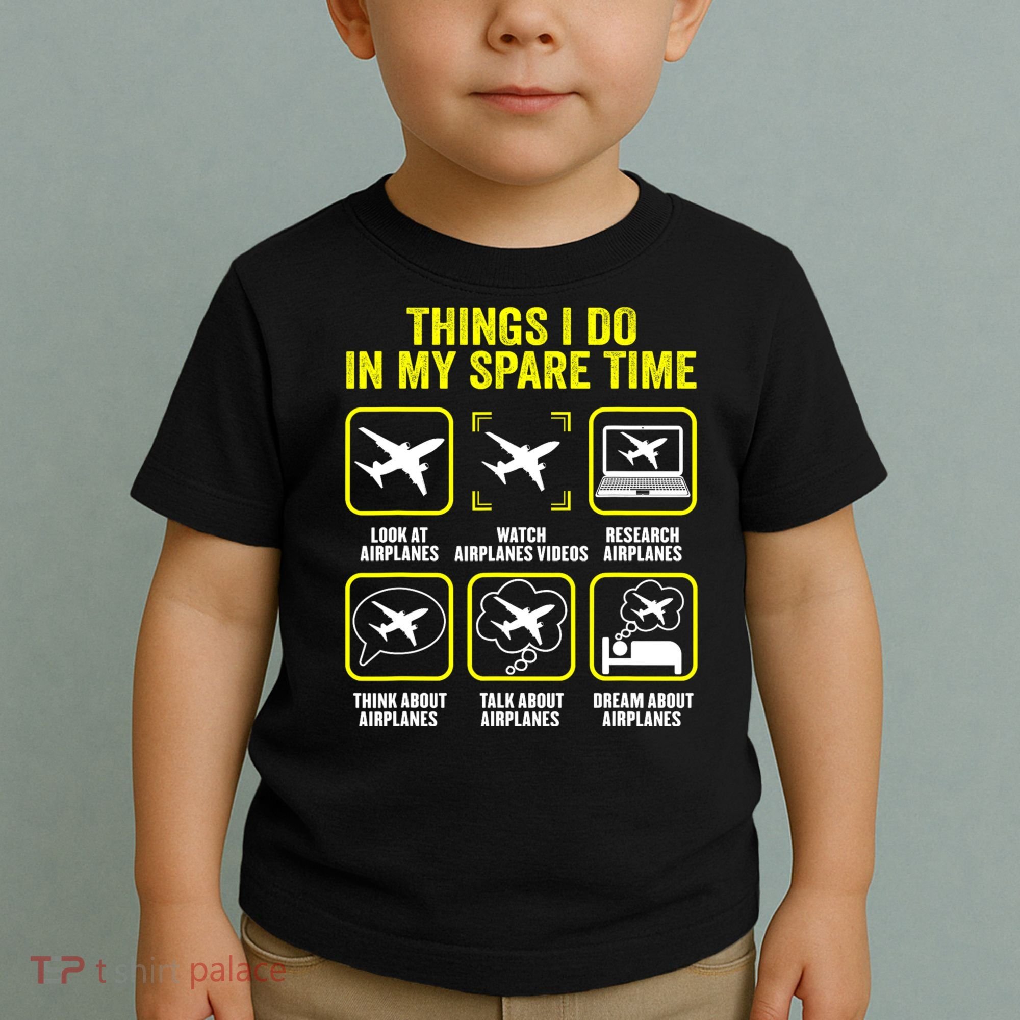 Things I Do In My Spare Time Airplanes Aviation Pilot Toddler T-Shirt