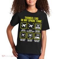 Things I Do In My Spare Time Airplanes Aviation Pilot Kids T-Shirt thumb 2