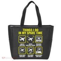 Things I Do In My Spare Time Airplanes Aviation Pilot Tote Bag thumb 0