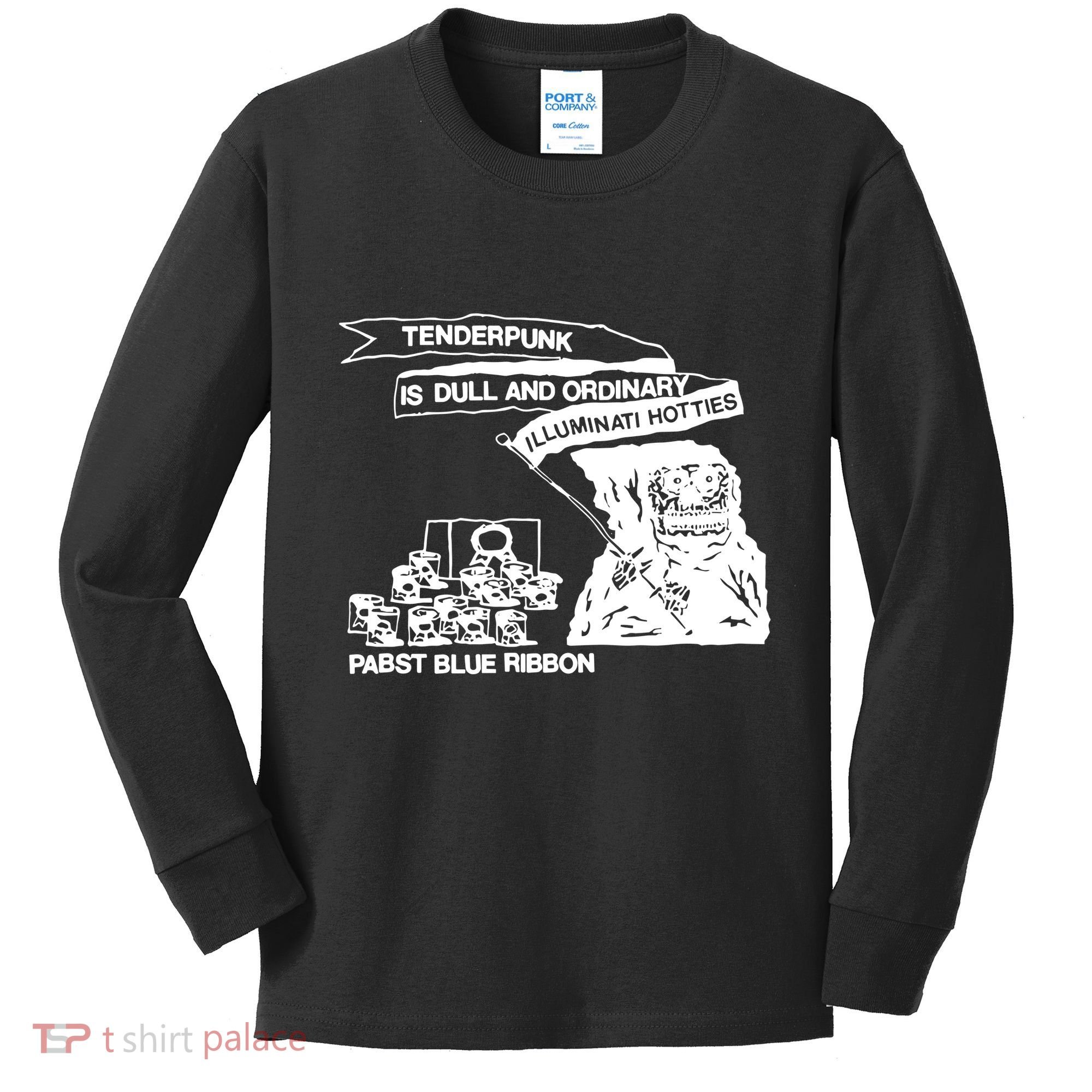 Tenderpunk Is Dull And Ordinary Illuminati Hotties Kids Long Sleeve Shirt