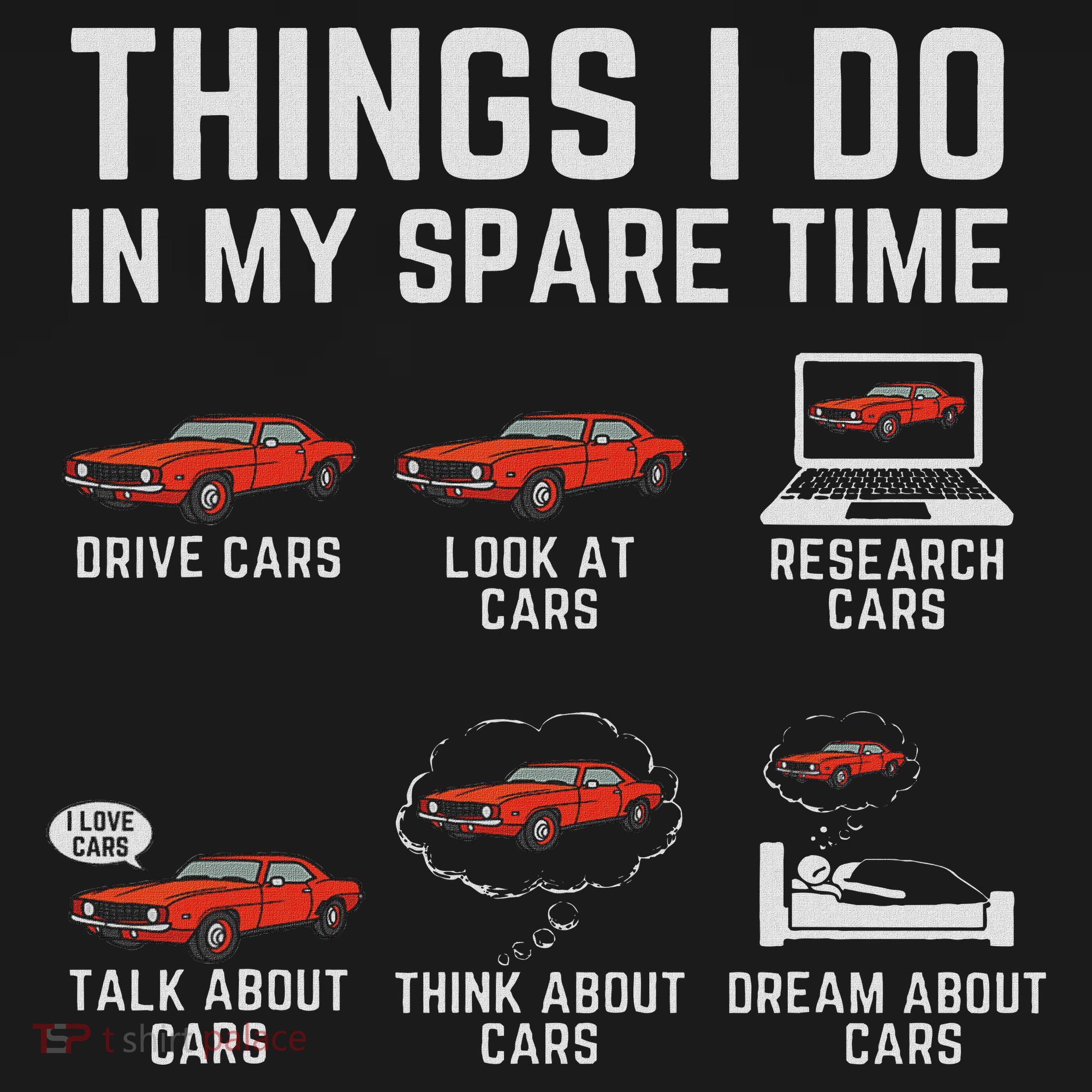 Things I Do In My Spare Time Funny Car Enthusiast Car Lover Mousepad