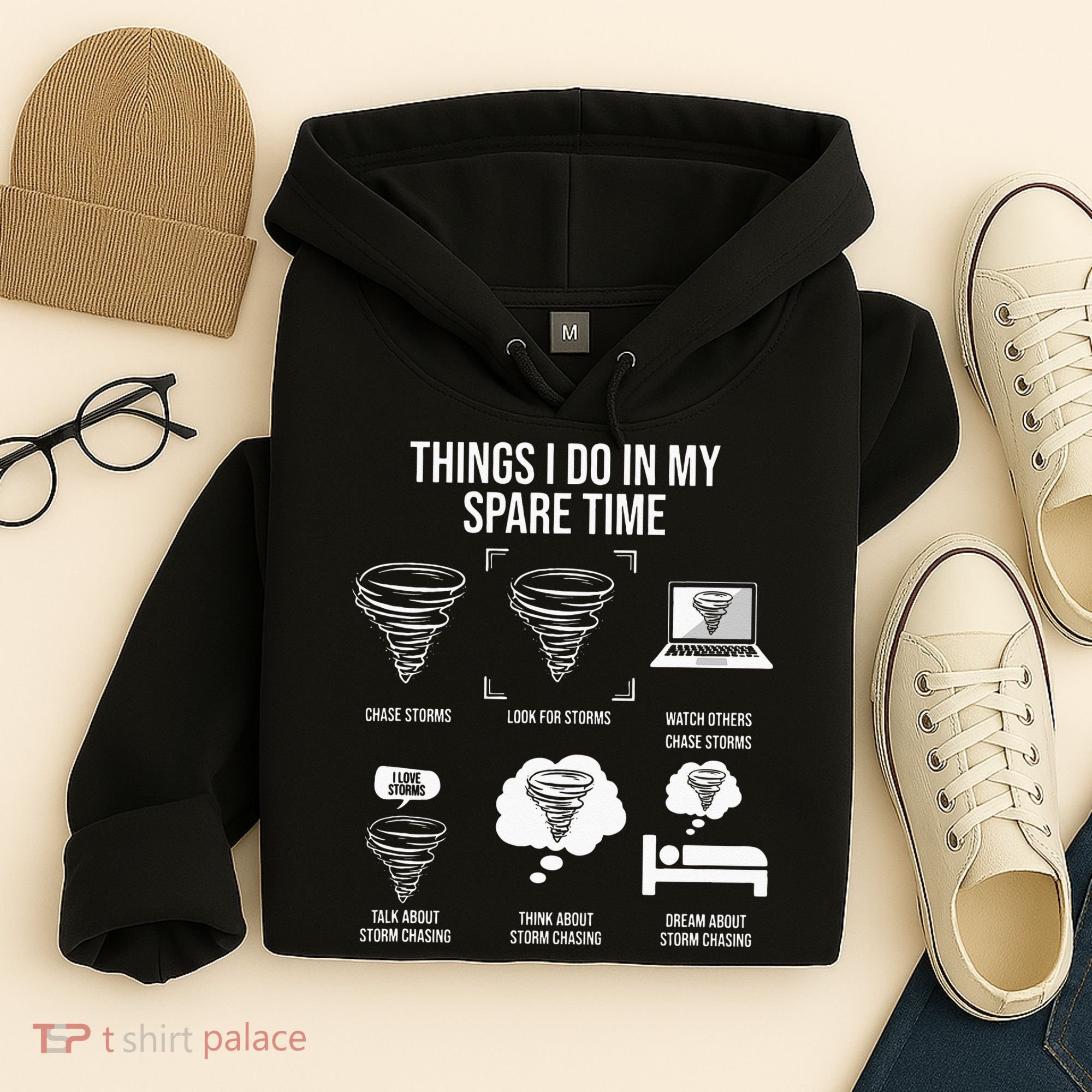 Things I Do In My Spare Time Tornado Storm Chaser Hoodie