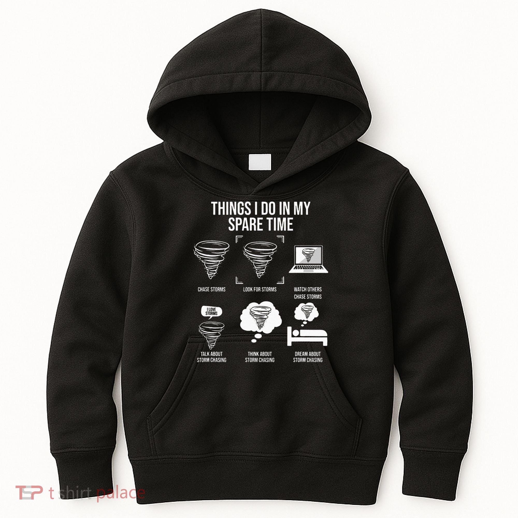 Things I Do In My Spare Time Tornado Storm Chaser Kids Hoodie