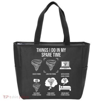 Things I Do In My Spare Time Tornado Storm Chaser Tote Bag
