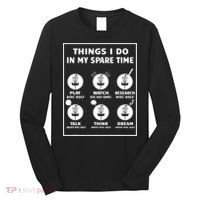 Things I Do In My Spare Time Disc Golf Funny Long Sleeve Shirt thumb 0
