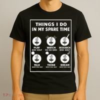 Things I Do In My Spare Time Disc Golf Funny T-Shirt thumb 3