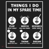 Things I Do In My Spare Time Disc Golf Funny Beanie thumb 2