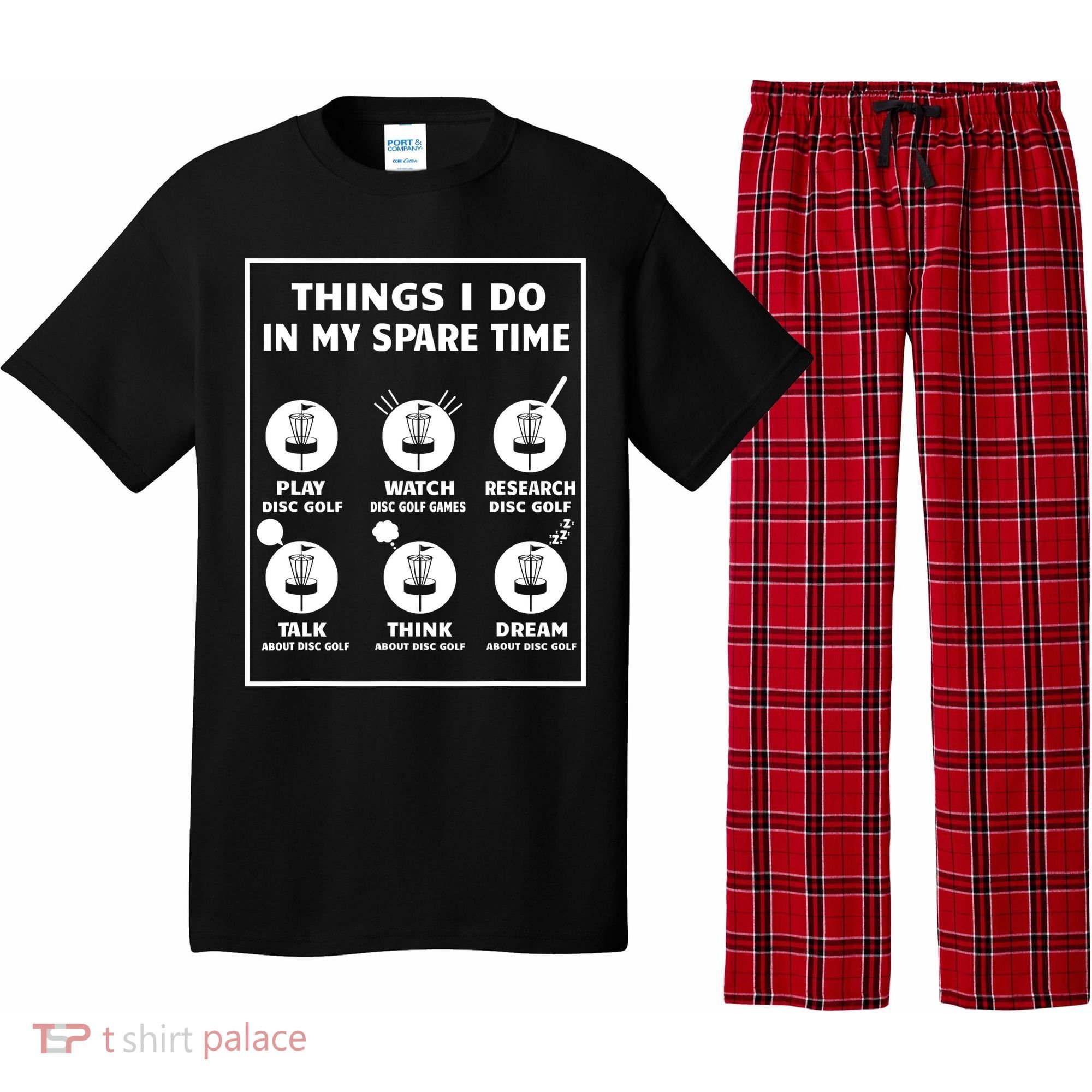 Things I Do In My Spare Time Disc Golf Funny Pajama Set