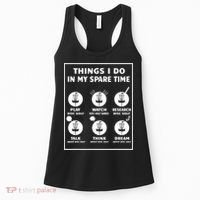 Things I Do In My Spare Time Disc Golf Funny Women's Tank Top thumb 0