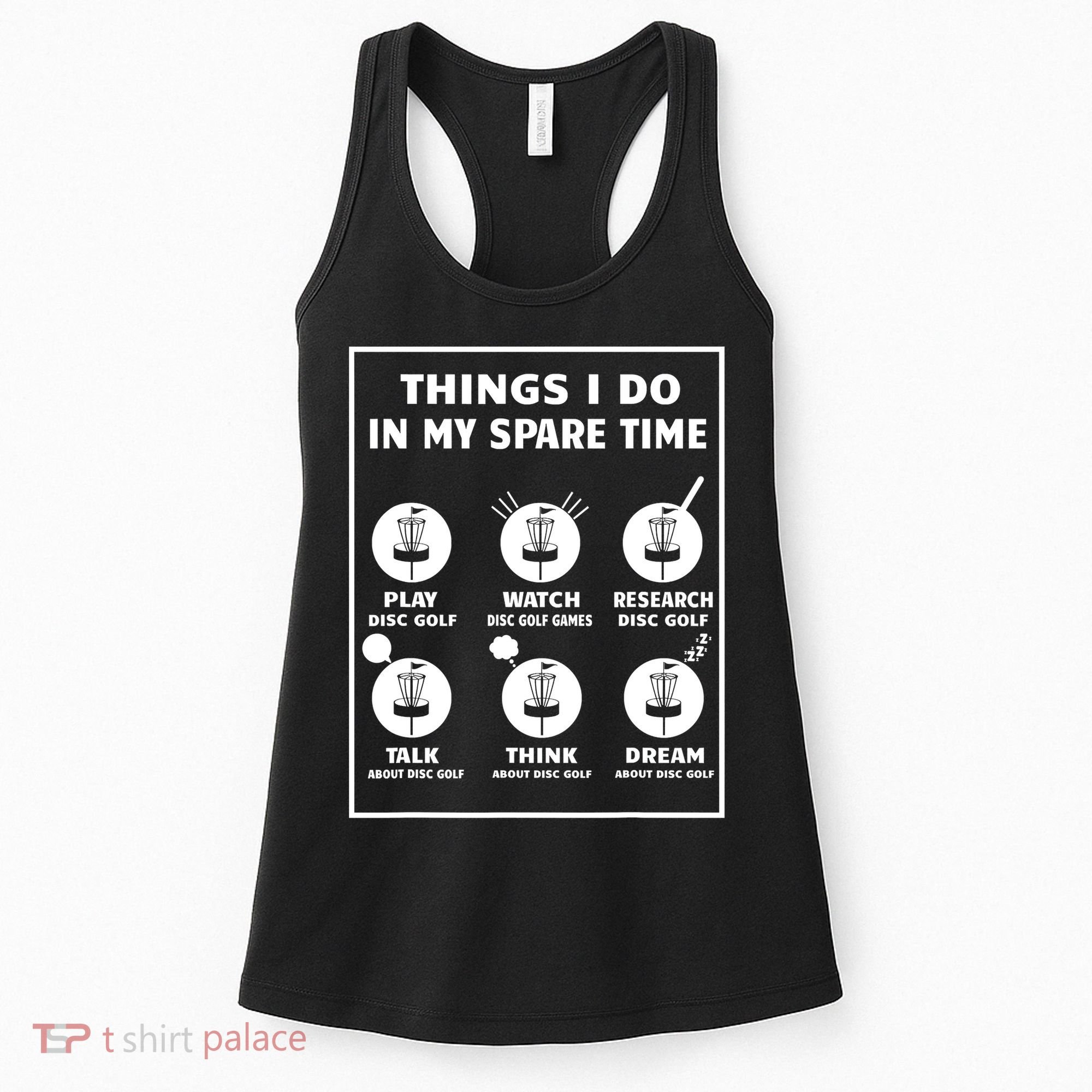 Things I Do In My Spare Time Disc Golf Funny Women's Tank Top